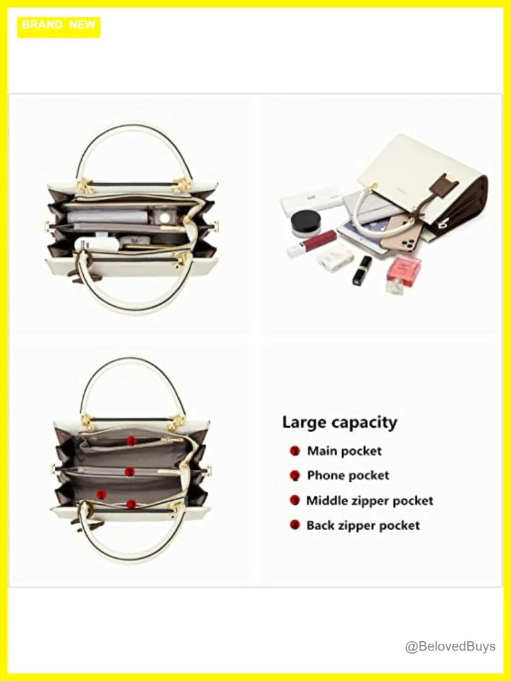 Genuine Leather Satchel Tote Bag for Women Work Travel